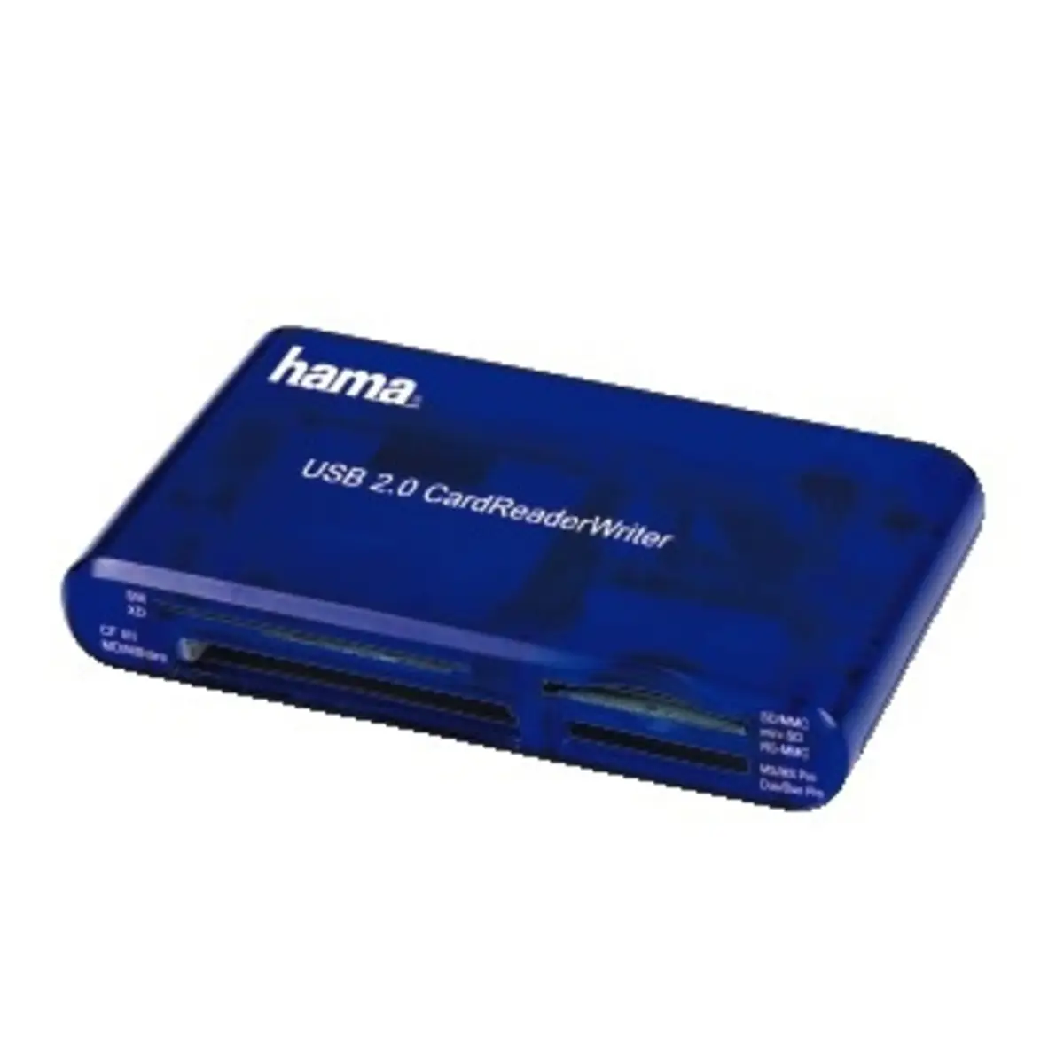 USB-2.0-Multikartenleser 35in1, SD/CF/MS/xD/SM, Blau Mindestbestellmenge von 50 Stk.