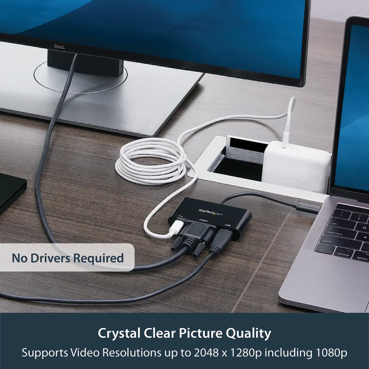 StarTech USB-C to VGA Multifunctions-adaptor with USB-A Port and Power Delivery