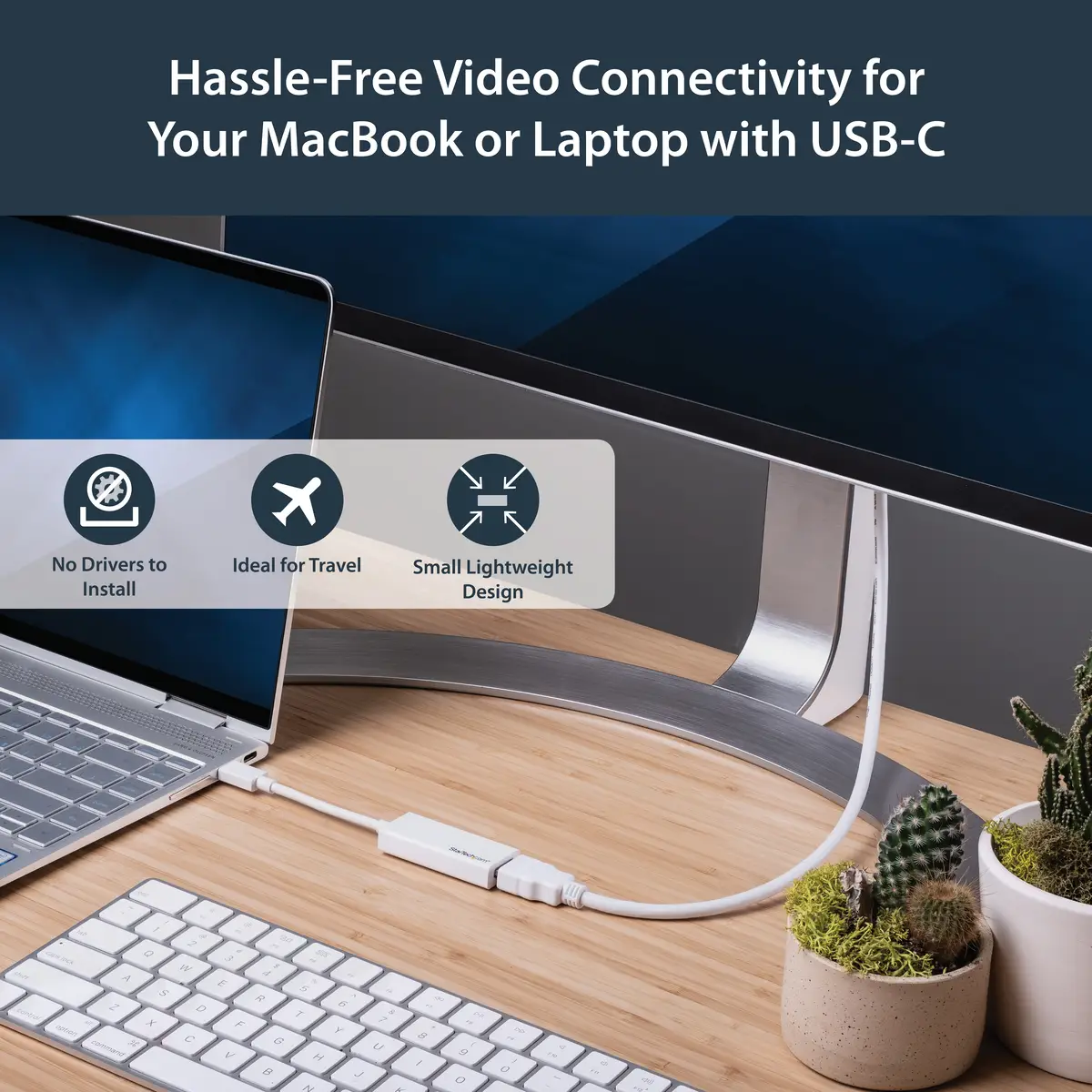 StarTech USB-C to HDMI adaptor 4K 60Hz white