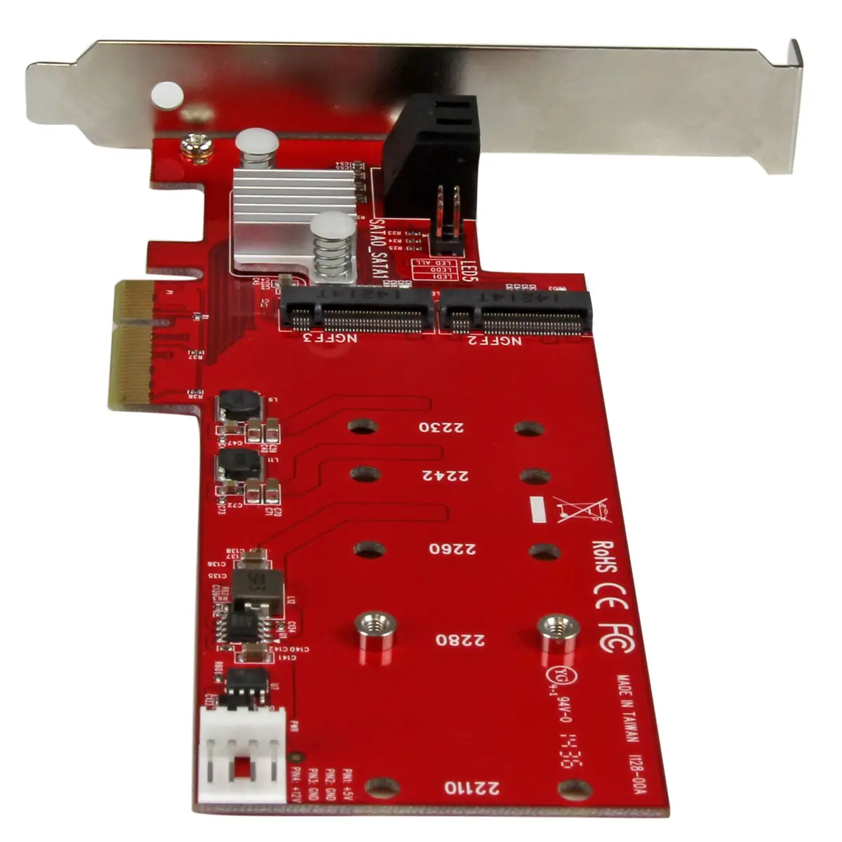 2x M.2 NGFF SSD RAID Karte plus 2x SATA III Ports - PCIe