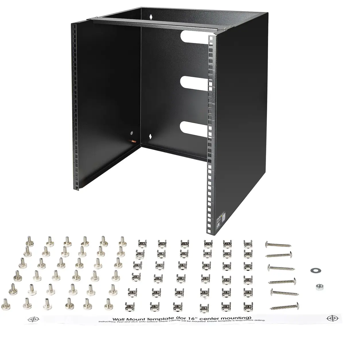 12U Halterung für flache Rack Geräte - 12HE Wandmontage