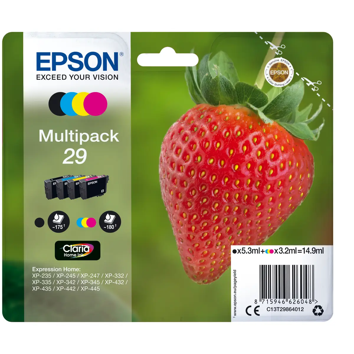 29 Multipack 4er-Pack Schwarz, Gelb, Cyan, Magenta, Original