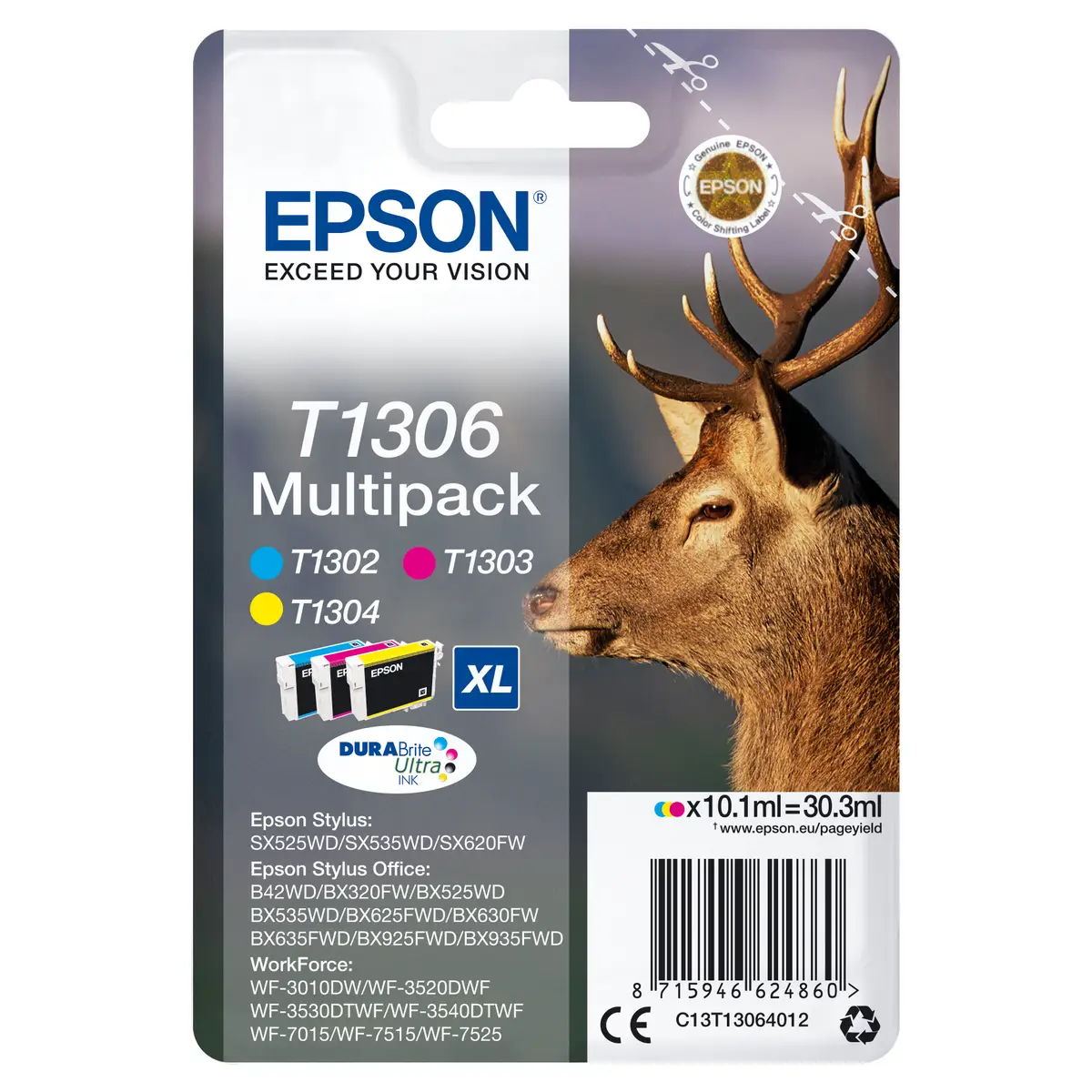 Tonerpatrone T1306 Multipack 3er-Pack gelb, cyan, magenta