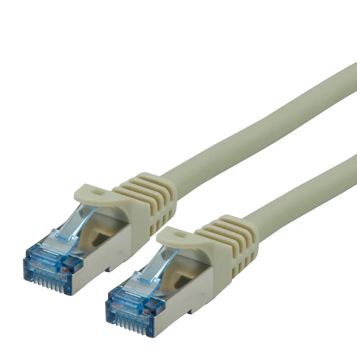 Patchkabel Cat6A RJ-45/RJ-45 Stecker/Stecker Grau 2m