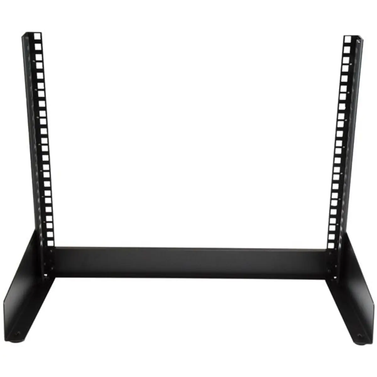 RK8OD Desktop Rack 8 HE 2 Post Open Frame Rack Schwarz