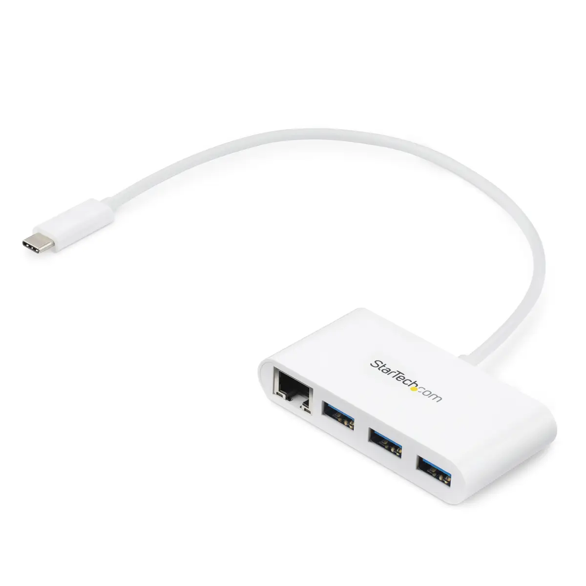 StarTech 3 Port USB 3.0 Hub plus Gigabit Ethernet white