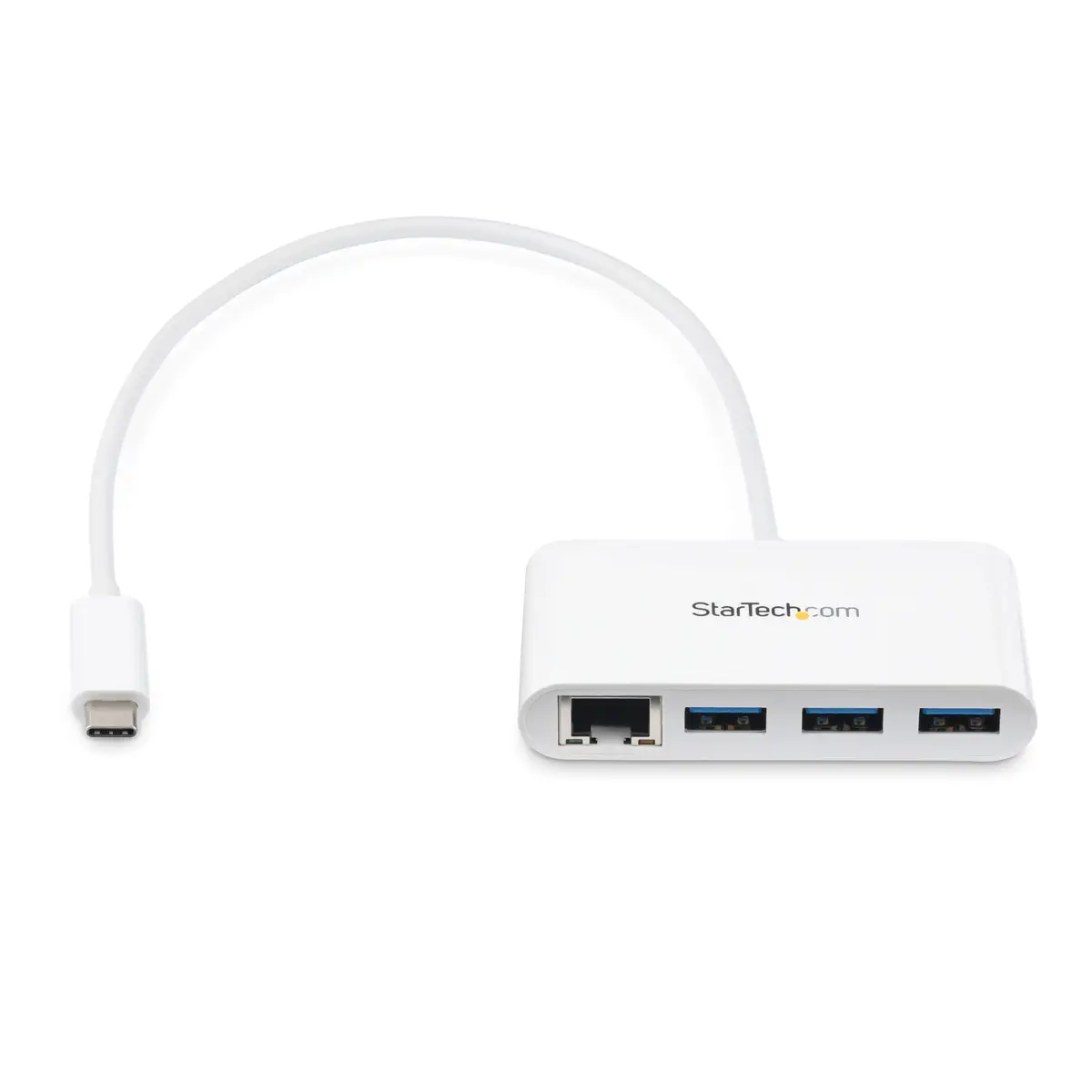 StarTech 3 Port USB 3.0 Hub plus Gigabit Ethernet white