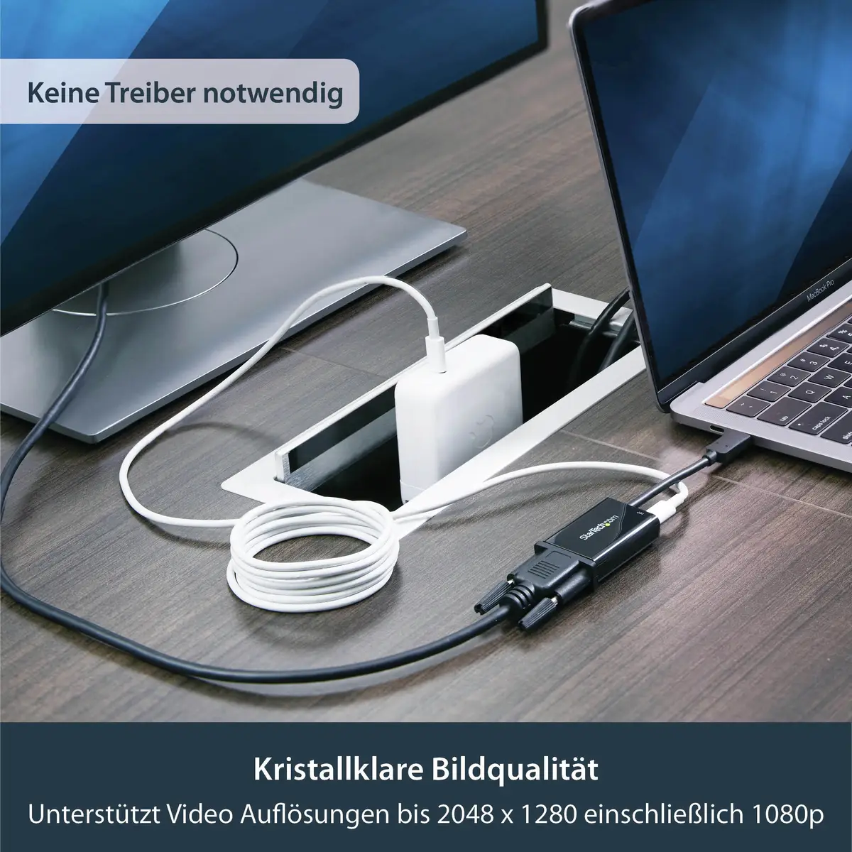 StarTech USB-C to VGA adaptor with USB powersupply