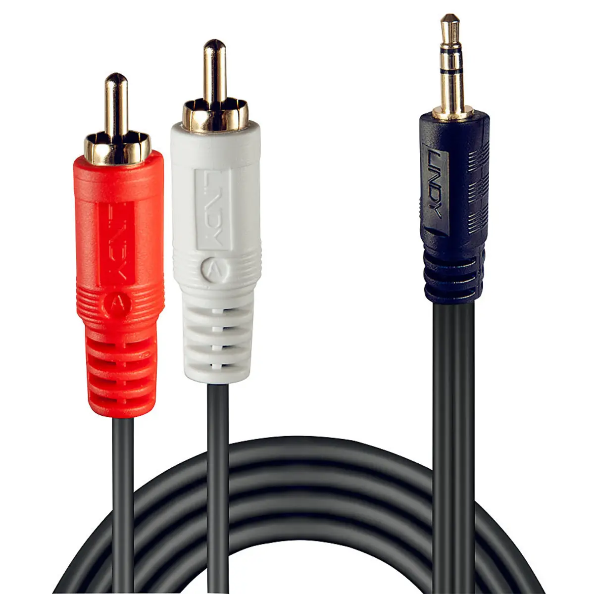 Premium Audio-adaptorcable, 2x RCA (Cinch) plug an 3,5mm cinchnplug 1 m