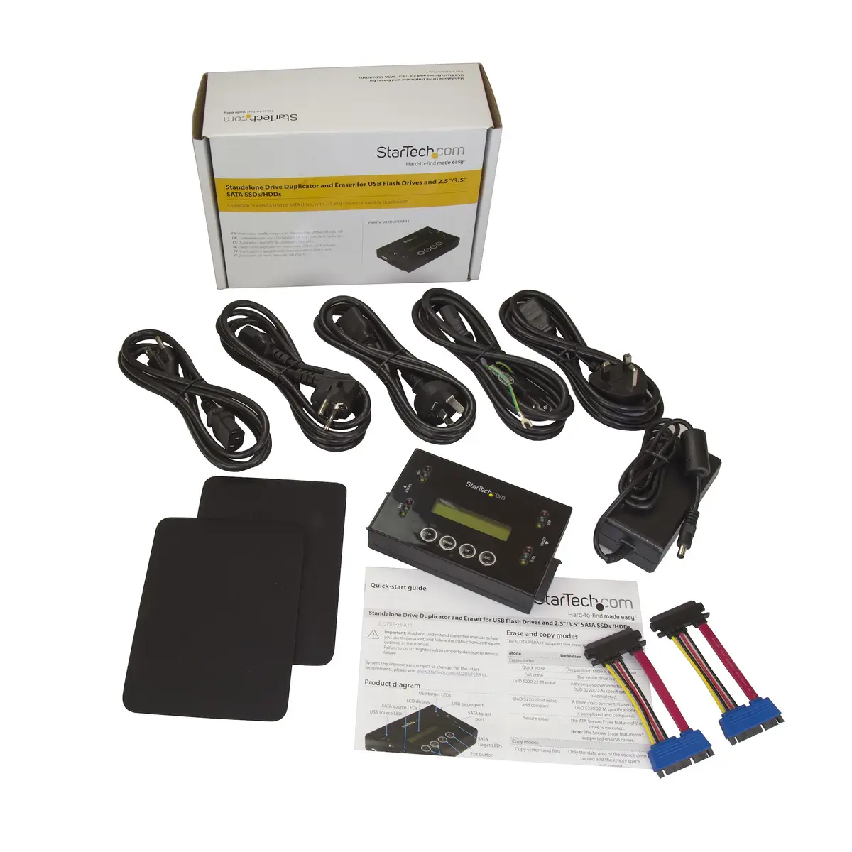 Laufwerks Duplizierer und Löscher für USB Sticks und 2,5 / 3,5" SATA Laufwerke