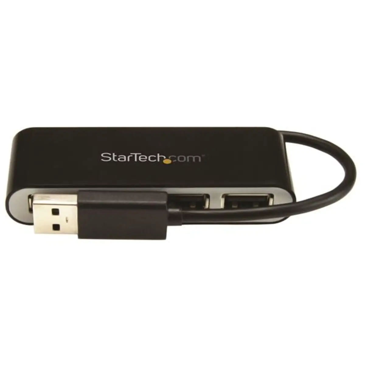 Mobiler 4-Port-USB 2.0-Hub mit integriertem Kabel
