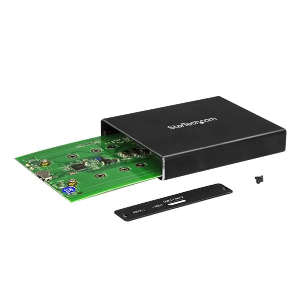 Dual Slot Festplattengehäuse für M.2 SATA SSDs - USB 3.1 (10Gbit/s) - RAID