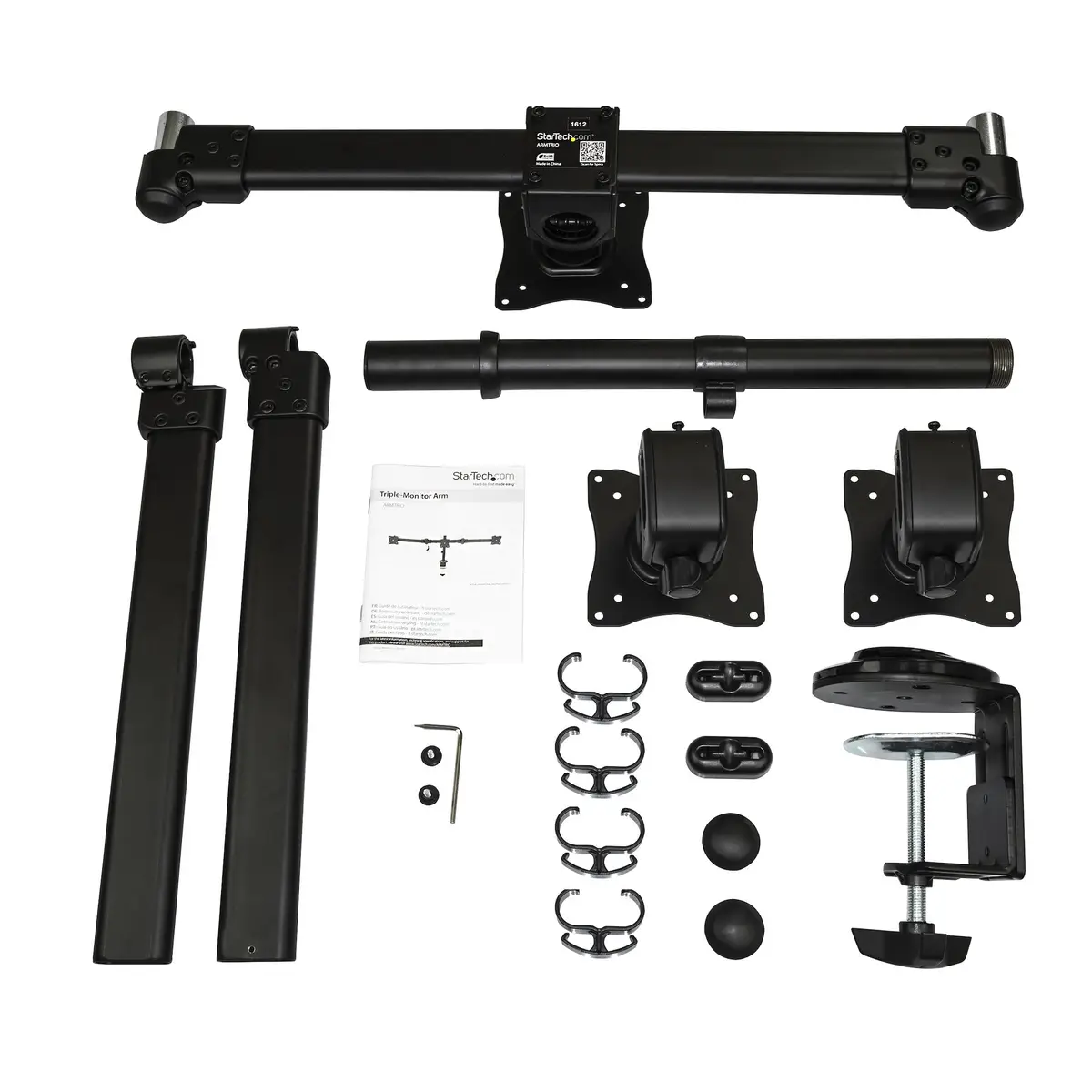 Dreifach Höhenverstellbarer Monitorarm für Surround Setup für bis zu 61 cm (24")