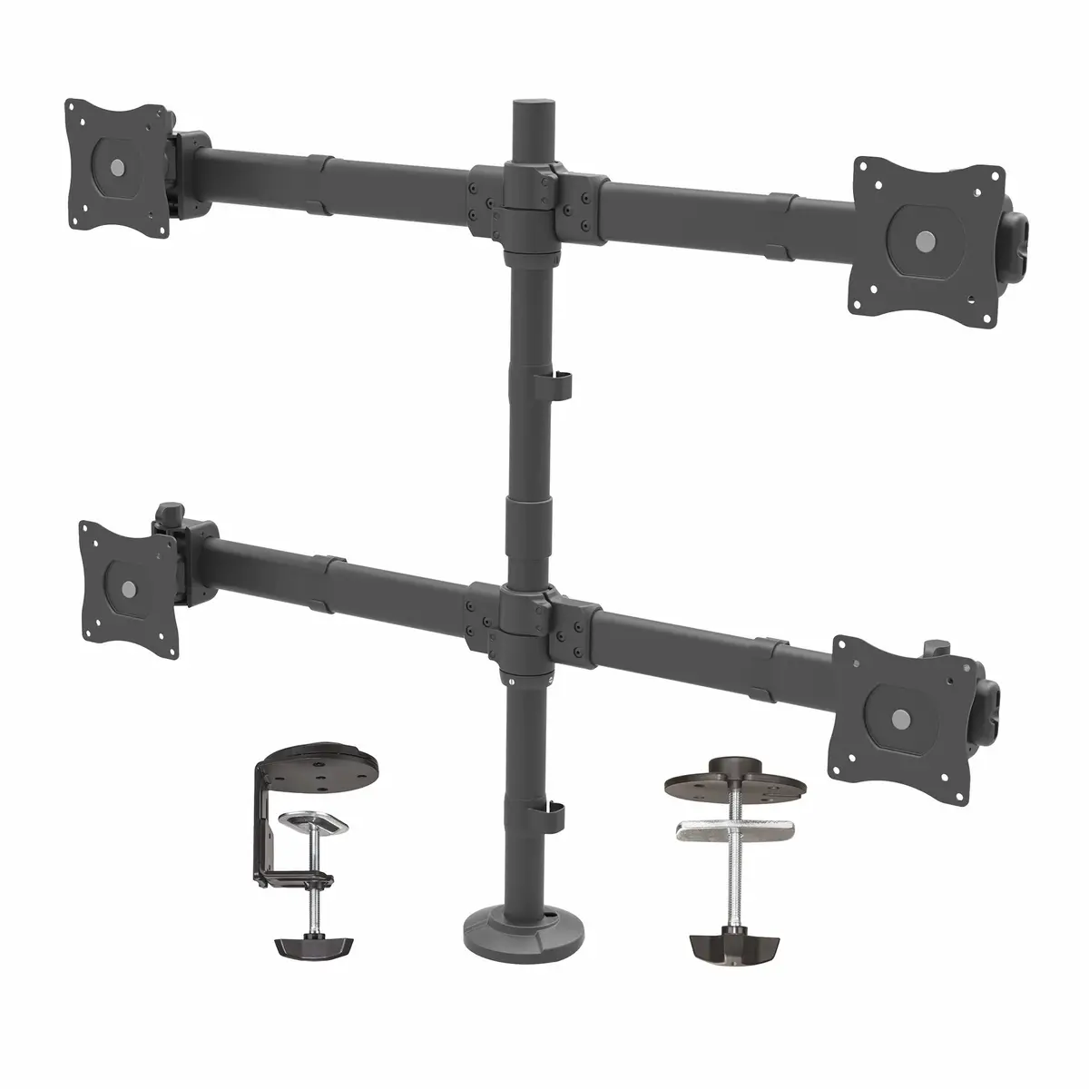Schreibtisch Vierfach-Monitorhalterung Drehbar 33-68,6 cm (13-27") max. Traglast 8 kg