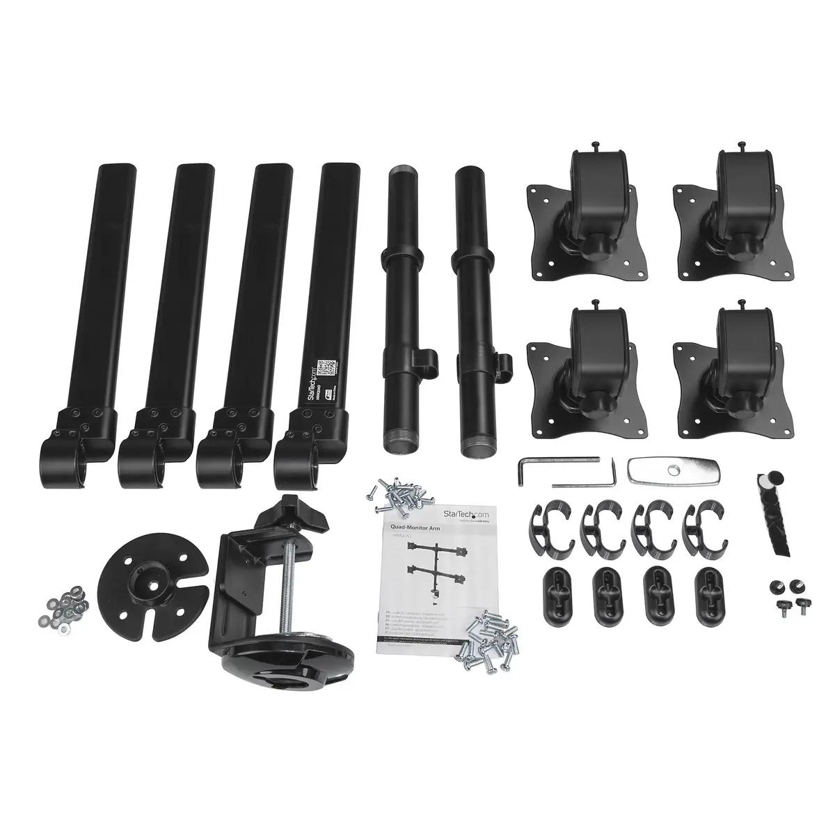 Schreibtisch Vierfach-Monitorhalterung Drehbar 33-68,6 cm (13-27") max. Traglast 8 kg