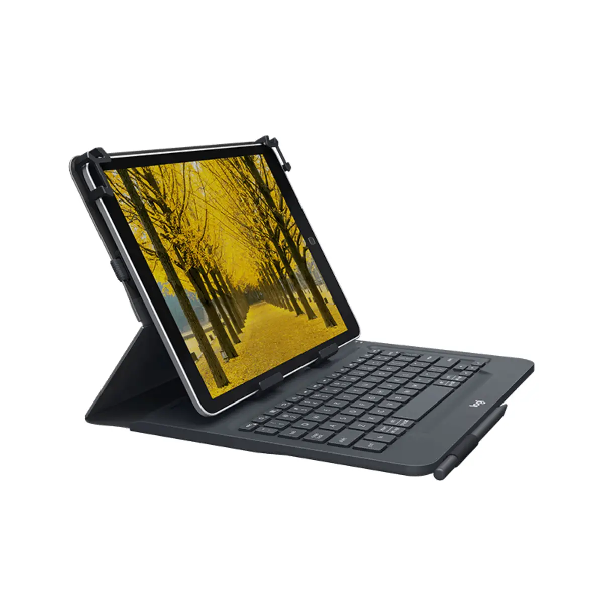 Universal Folio mit integrierter Tastatur für 23-25,5cm (9-10") Tablets schwarz Deutsch