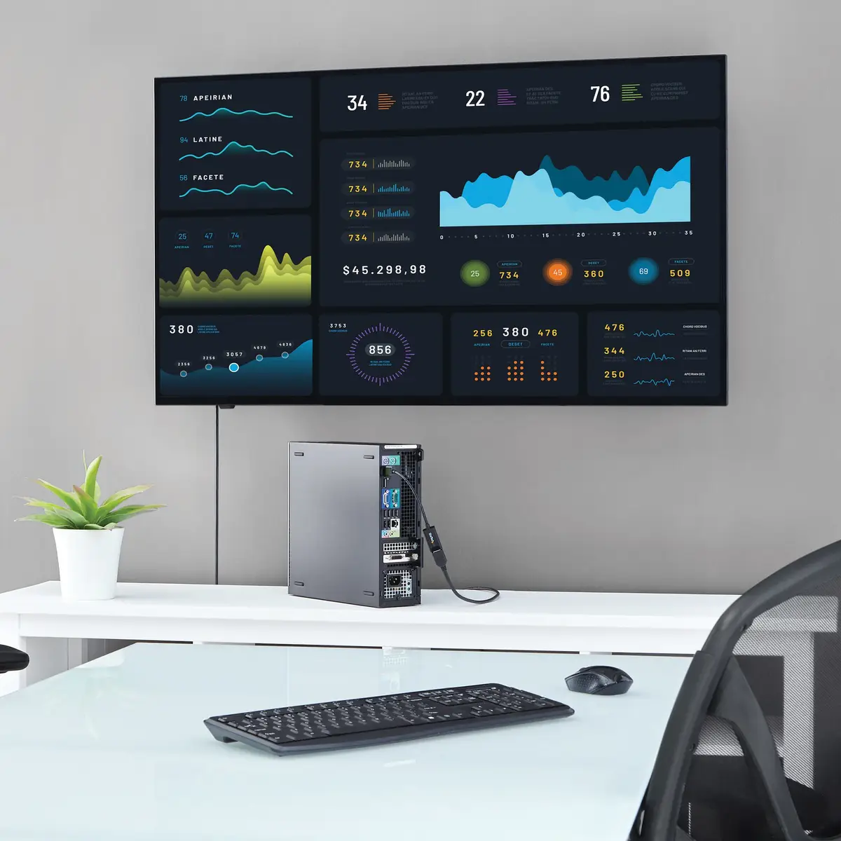 DisplayPort auf HDMI 4k @30Hz Adapter DP 1.2 zu HDMI Video und Audio aktiv Konverter