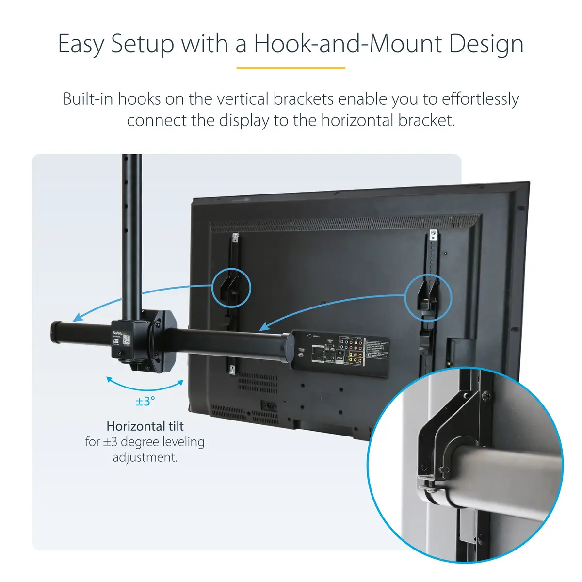 TV Deckenhalterung für 94-177,8cm (37-70") max. Tragkraft 50kg