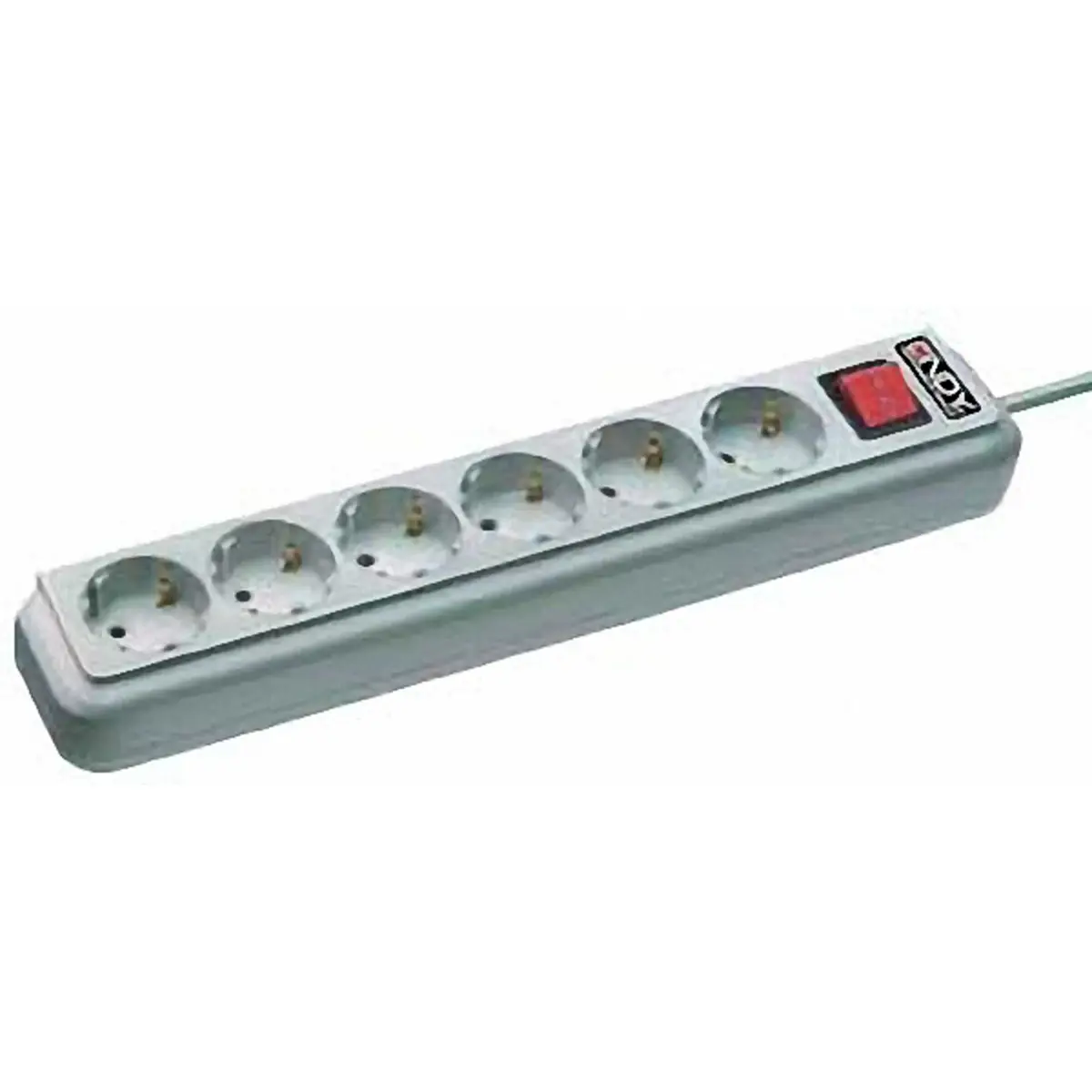 6-fach Schuko Steckdosenleiste Weiß mit Schalter