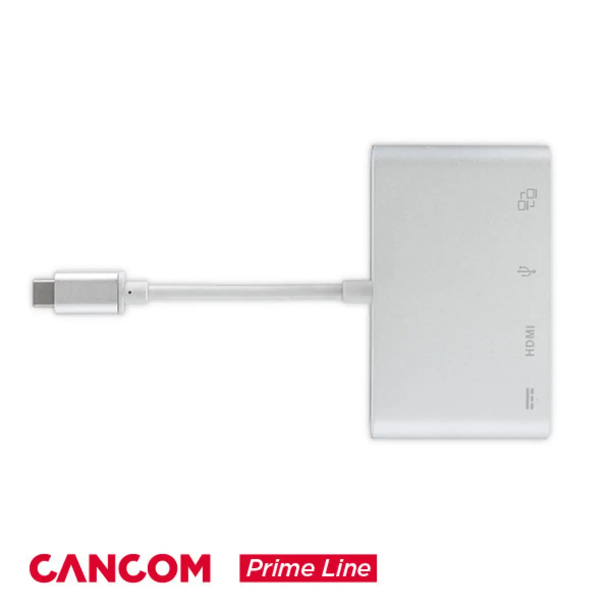 Prime Line USB-C adaptor to HDMI, Gigabit Ethernet, USB-C and USB-A, unterstützt 4kx2k@30Hz