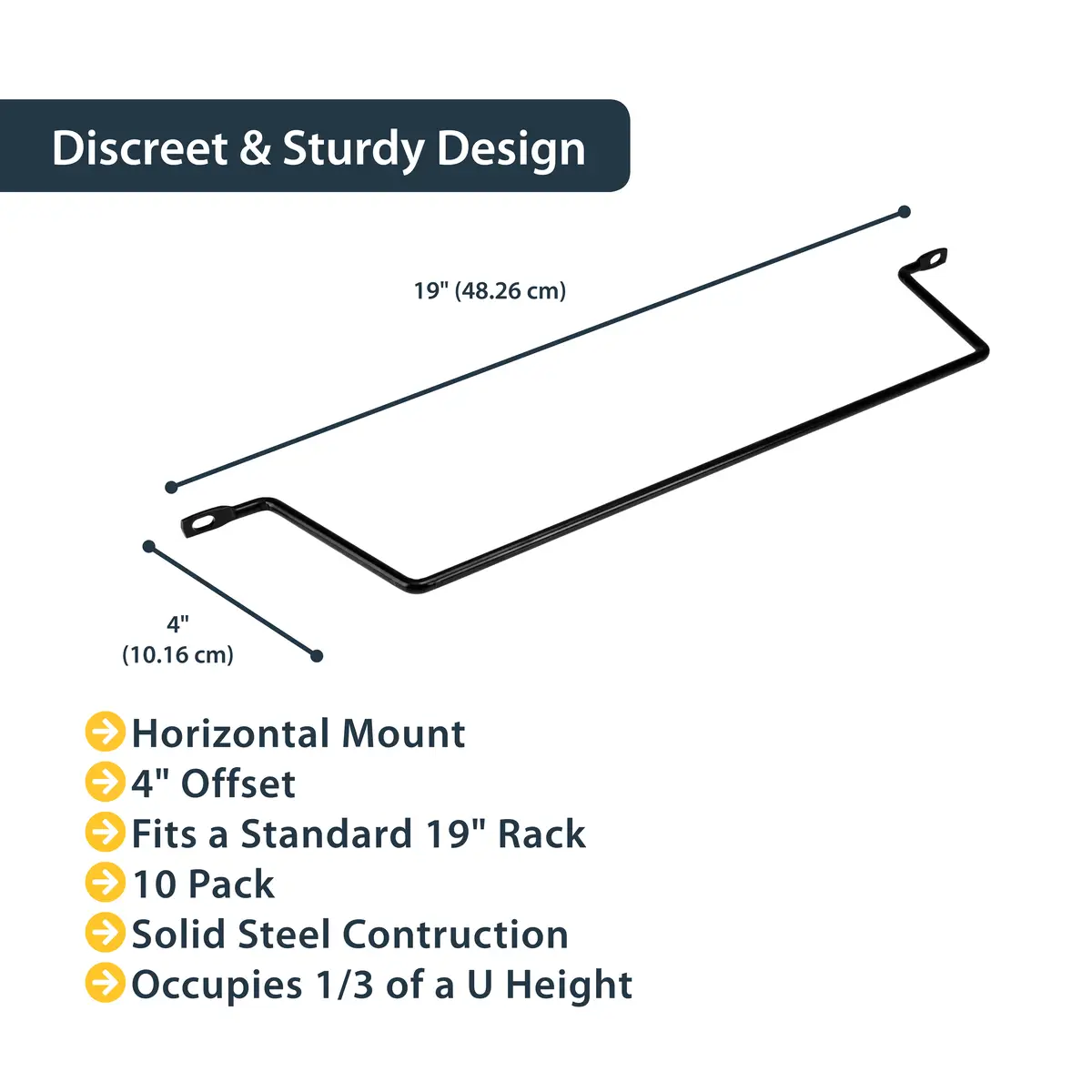 Horizontale Kabelführung mit 10cm Versatz für Racks