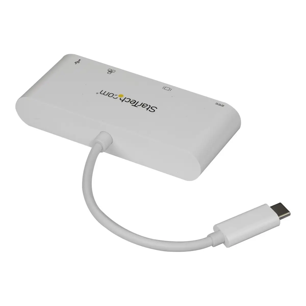 USB-C Multiport Adapter 3-in-1 mit USB PD USB-C auf USB3.0/DVI/Gigabit Ethernet weiß