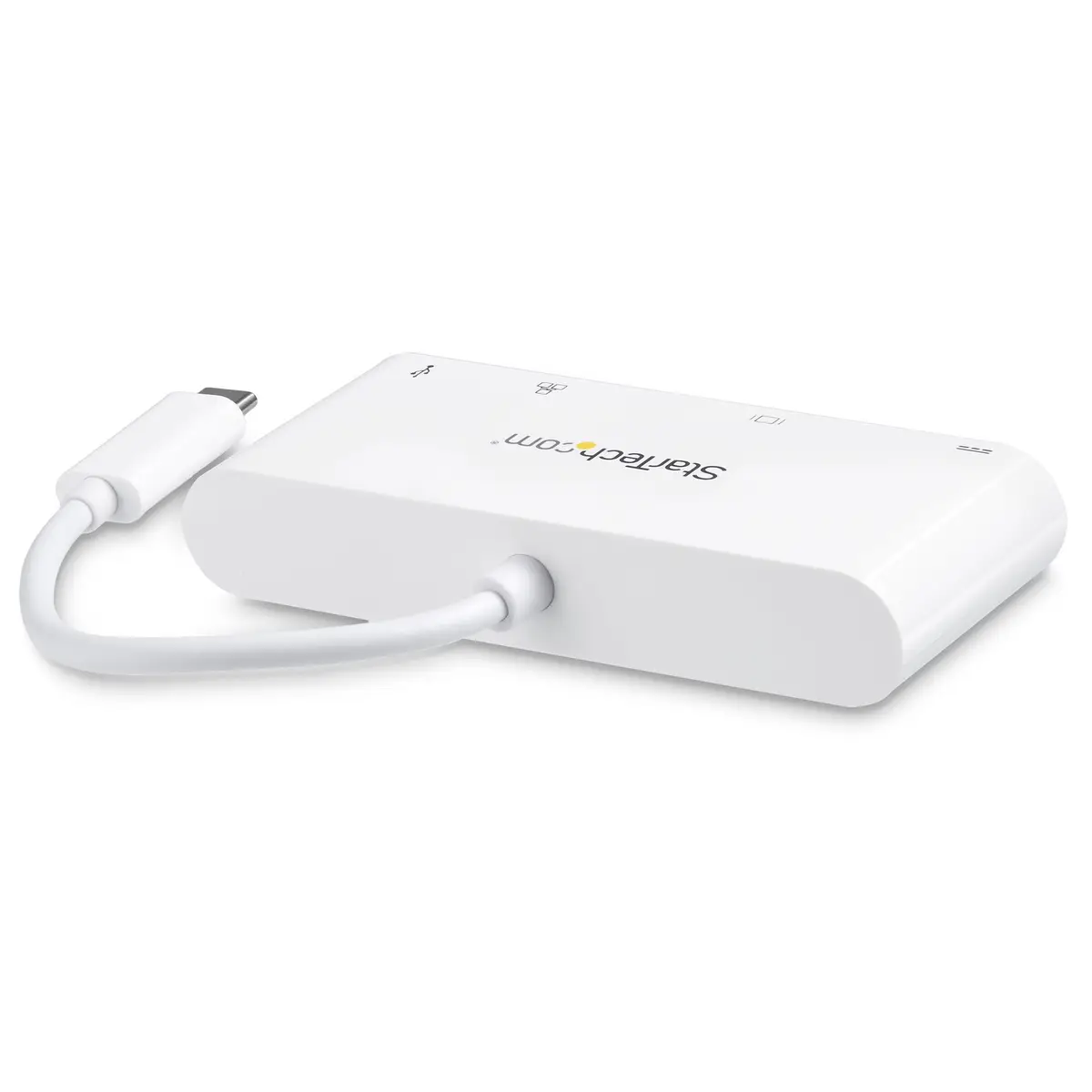 USB-C Multiport Adapter 3-in-1 mit USB PD USB-C auf USB3.0/DVI/Gigabit Ethernet weiß