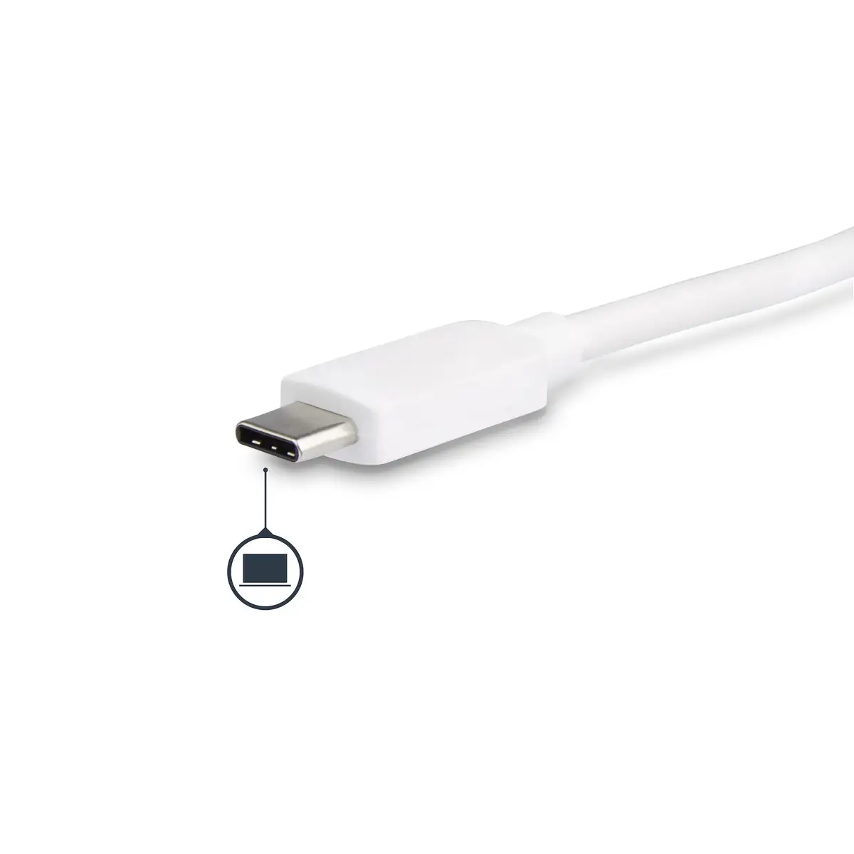 USB-C Multiport Adapter 3-in-1 mit USB PD USB-C auf USB3.0/DVI/Gigabit Ethernet weiß