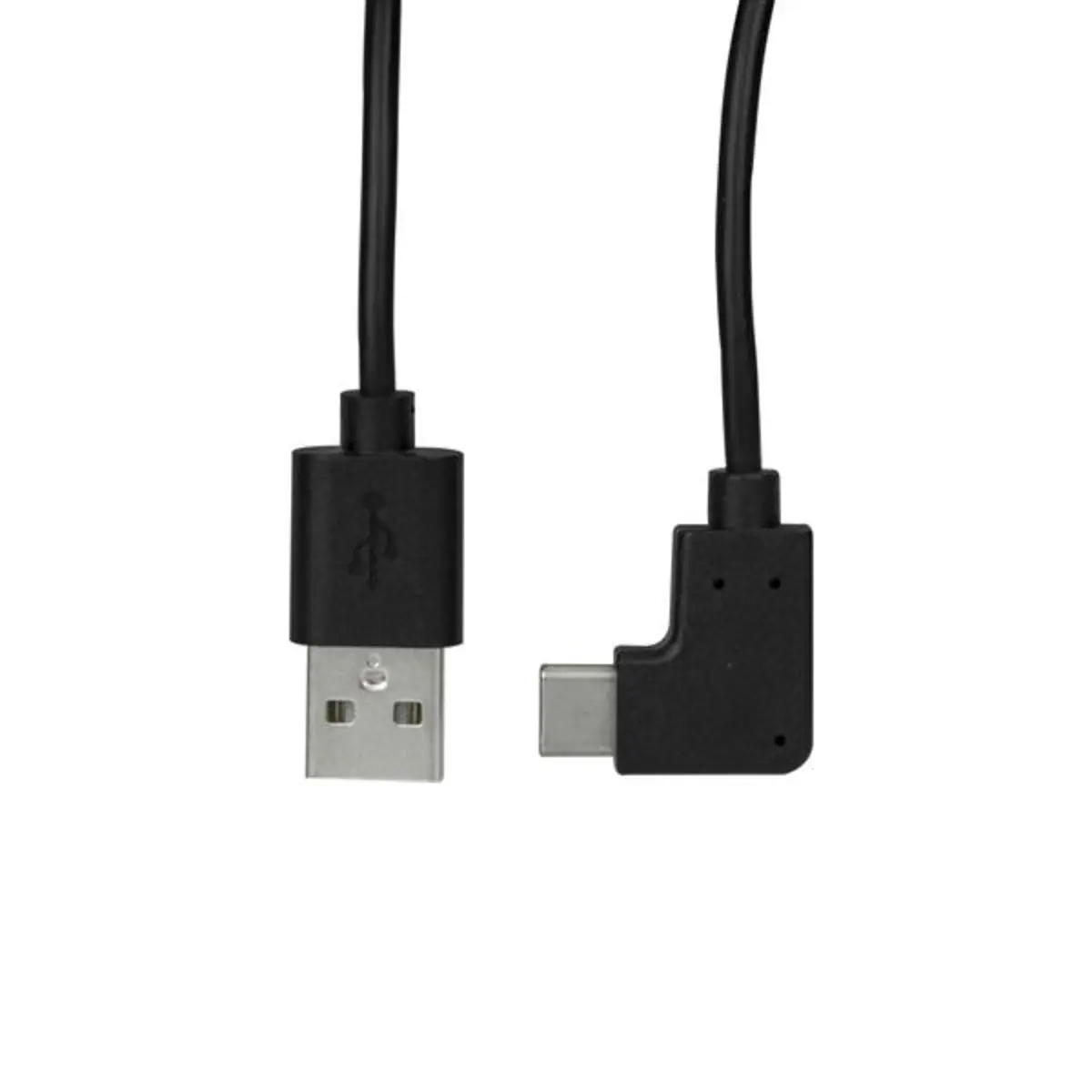 USB Kabel rechtsgewinkelt USB-A/USB-C Männlich/Männlich Schwarz 1m