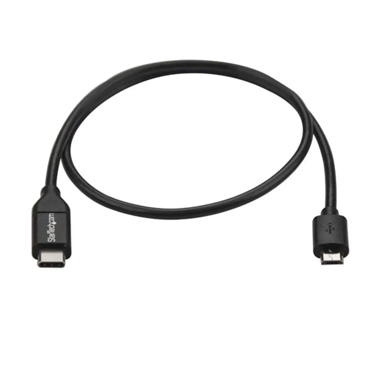USB Kabel USB-C/Micro-USB Männlich/Männlich Schwarz 0,5m