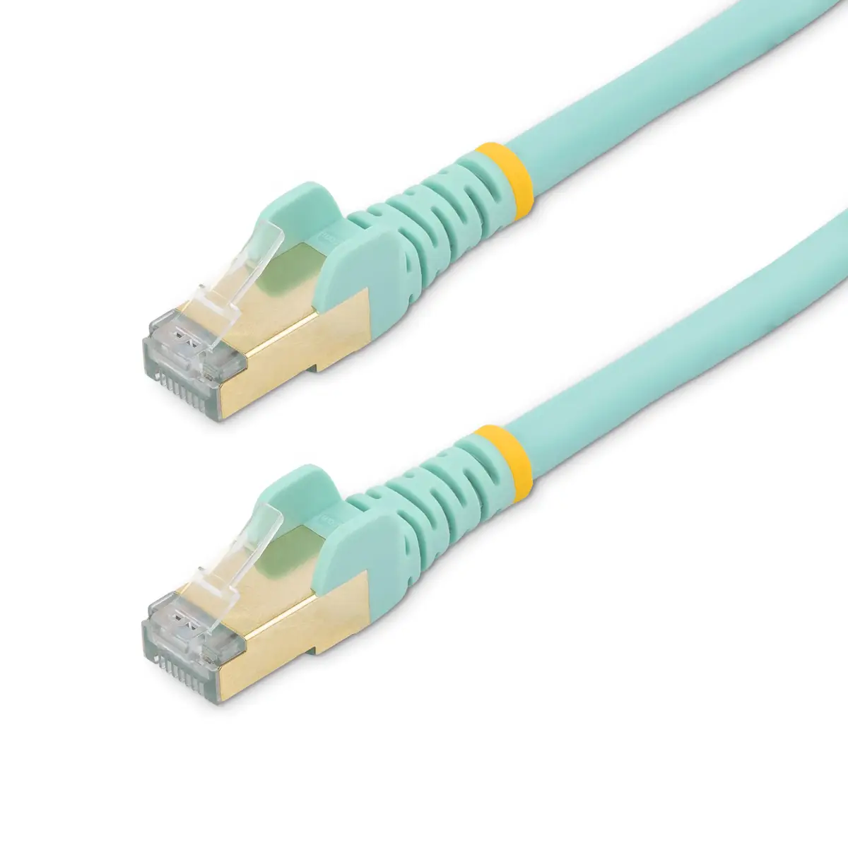 Patchkabel Cat6a RJ-45/RJ-45 Stecker/Stecker Türkis 1m
