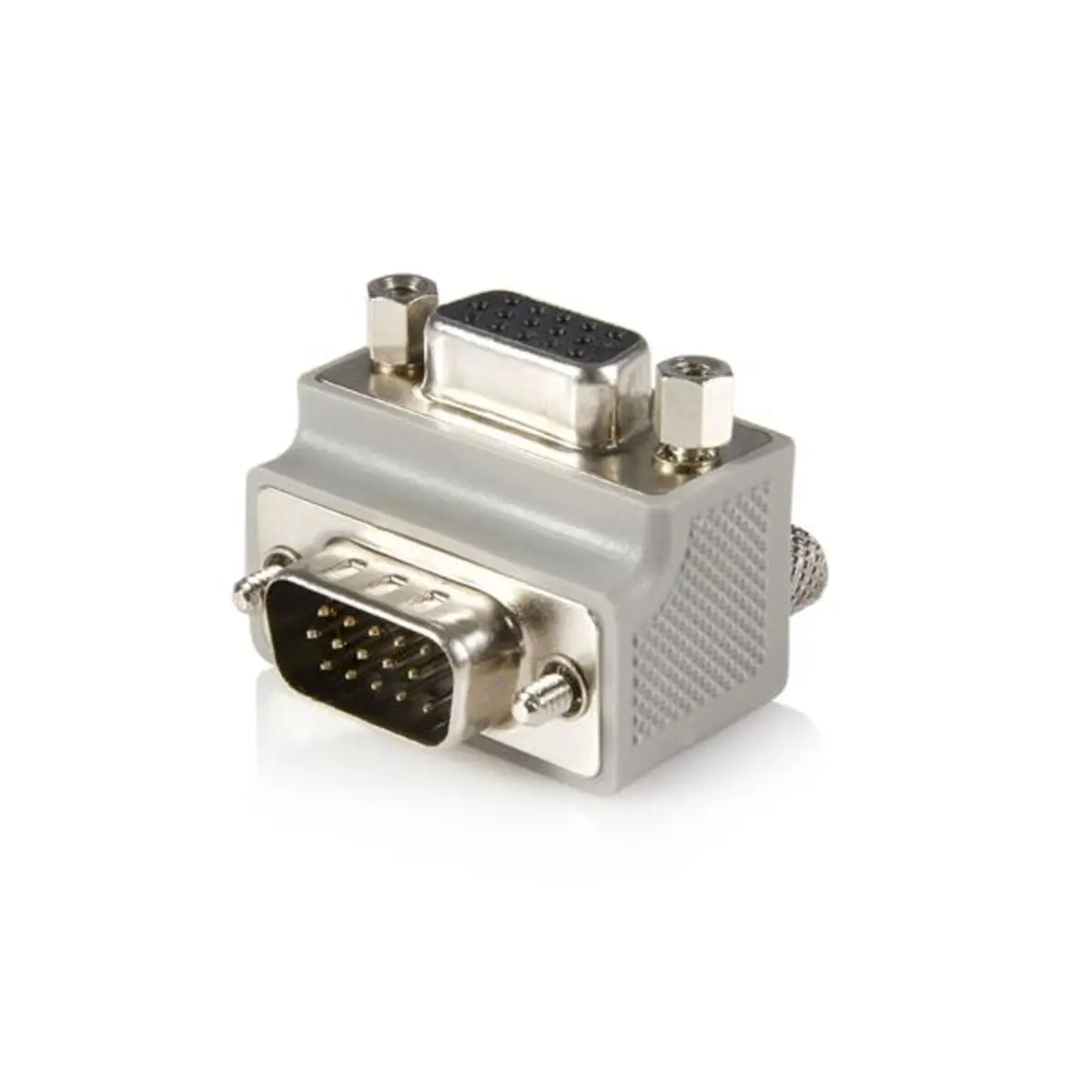 VGA auf VGA Kabel Adapter rechts gewinkelt Stecker/Buchse Grau