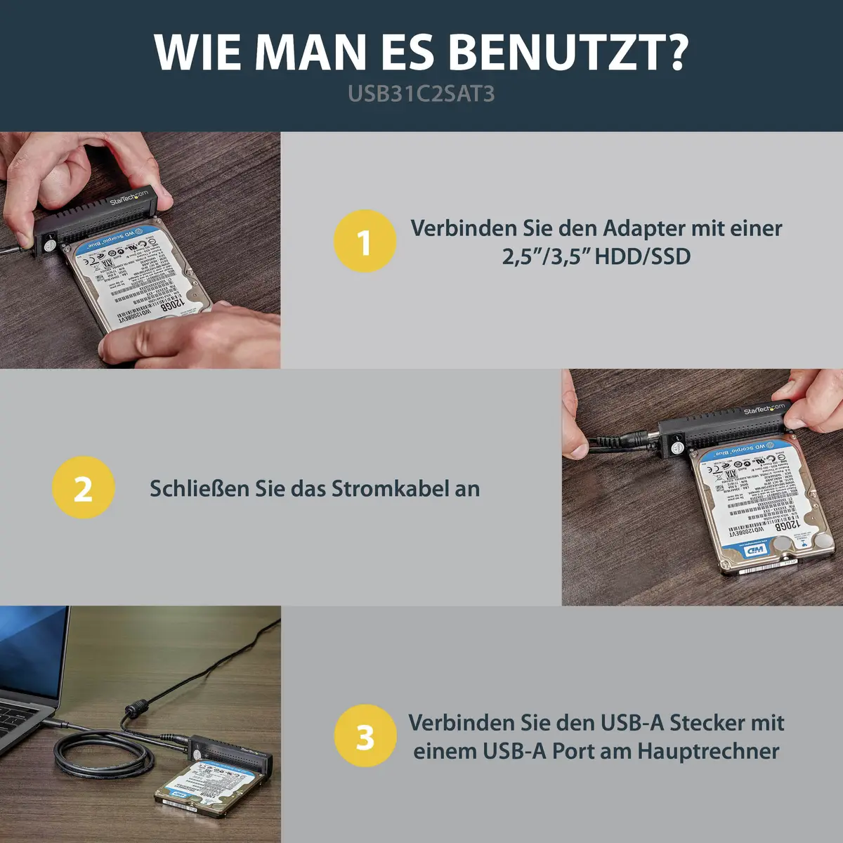 Adapter Kabel USB-C auf SATA