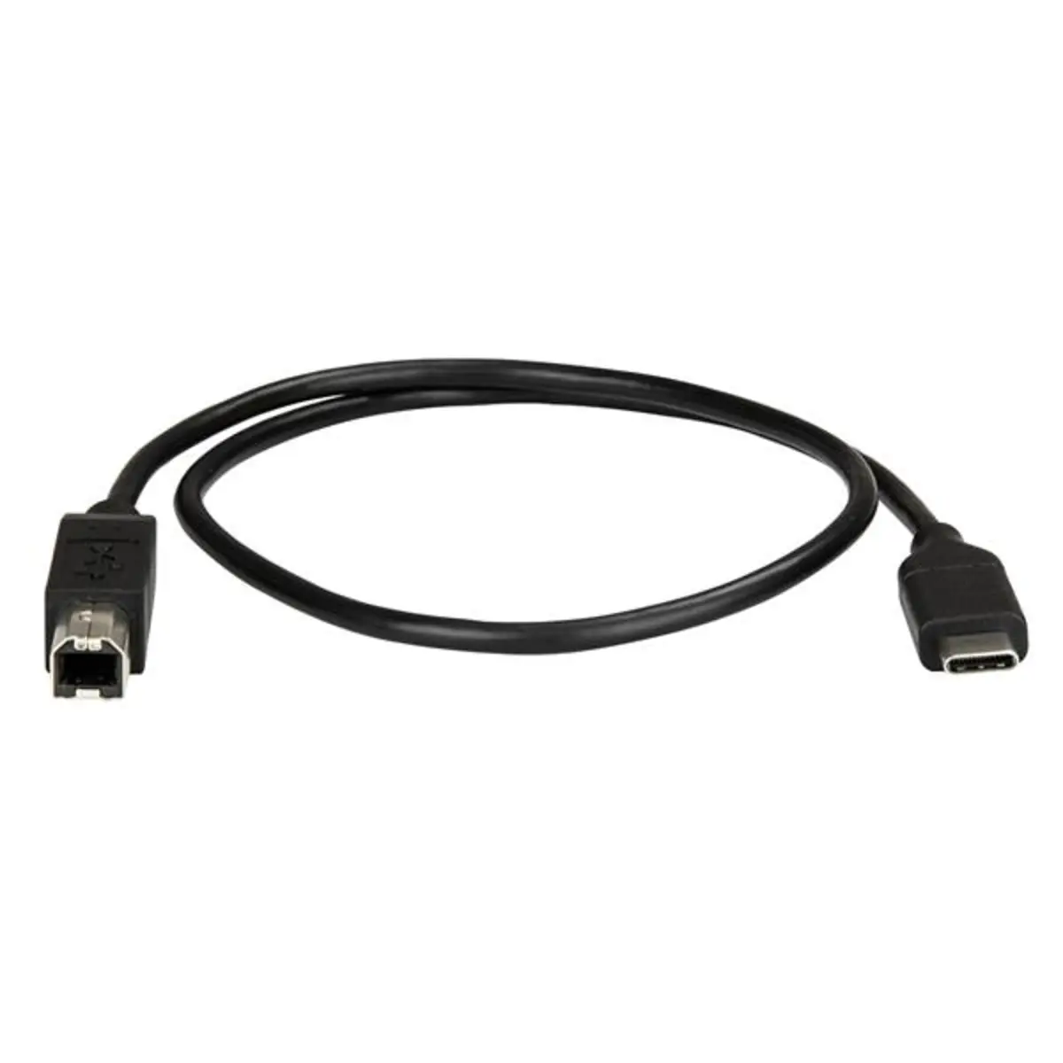 USB Kabel USB-C/USB-B Männlich/Männlich Schwarz 0,5m
