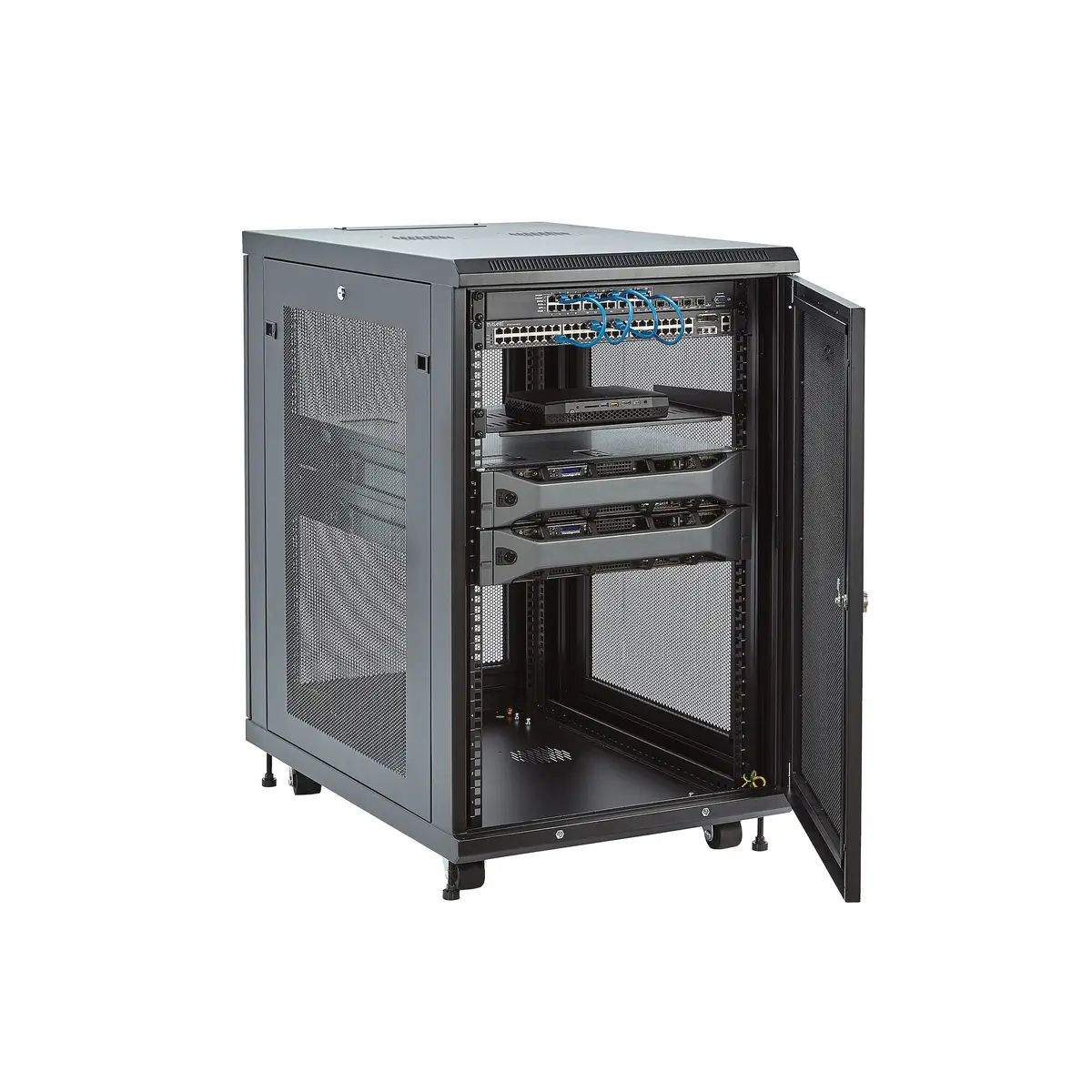18 HE Server Rack Schrank 78cm tiefes Gehäuse 18 HE