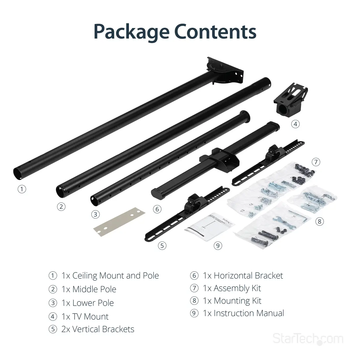 TV Deckenhalterung für 81-178cm (32-70") max. Tragkraft 50kg