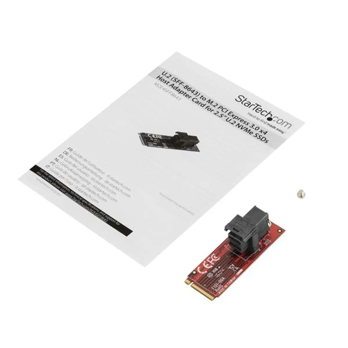 PCI Express 3.0 U.2 (SFF-8643) auf M.2 x4 Adapterkarte für 2,5" U.2 NVMe SSD