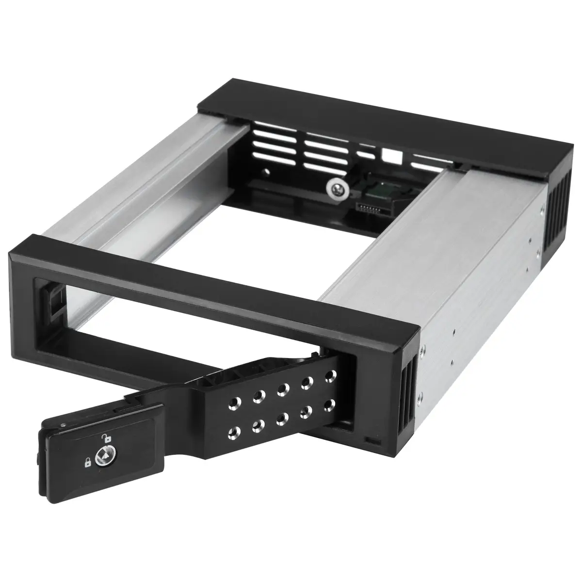 5,25" auf 3,25" Festplatten Wechselrahmen für 3,5" SATA/SAS Laufwerke Trägerlos
