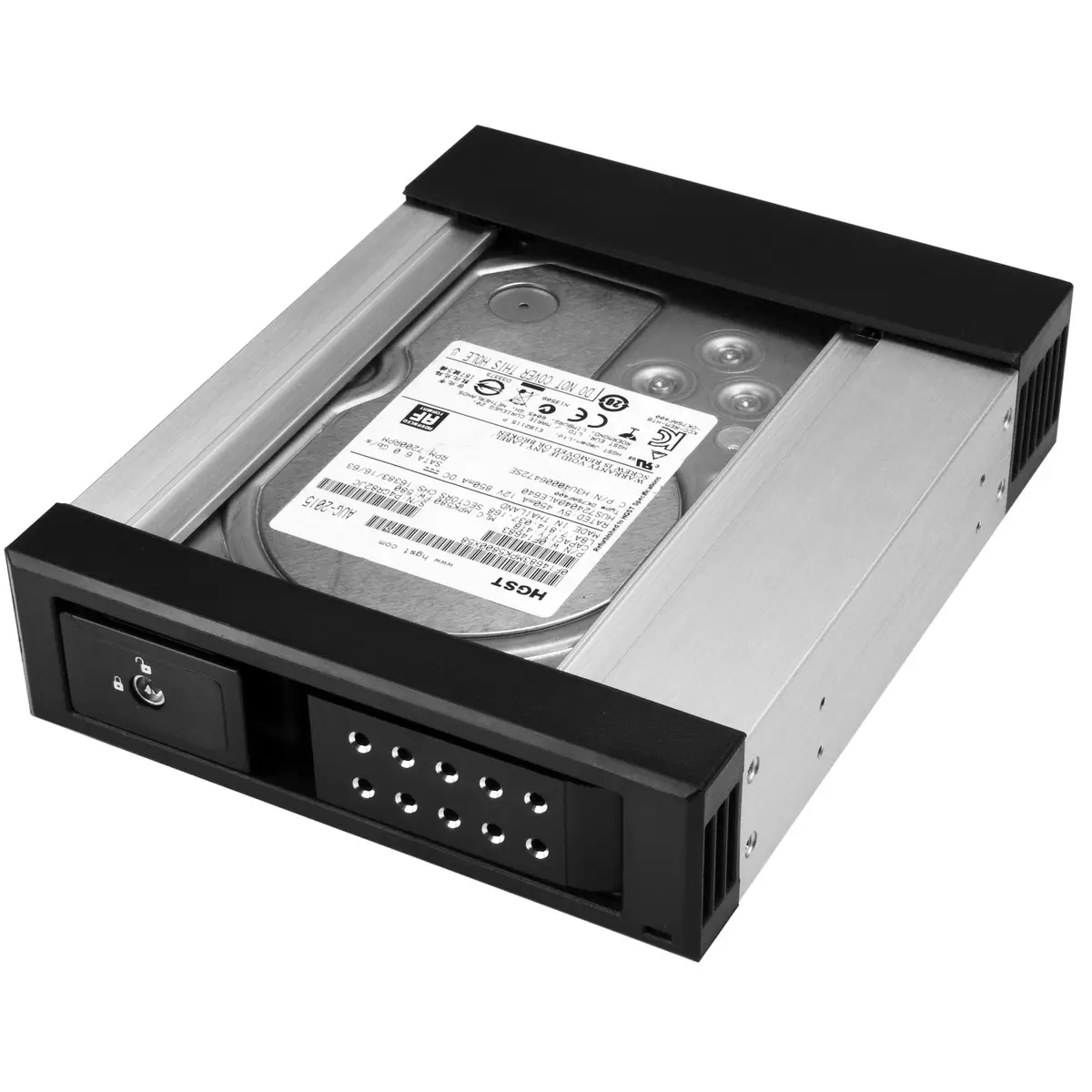 5,25" auf 3,25" Festplatten Wechselrahmen für 3,5" SATA/SAS Laufwerke Trägerlos