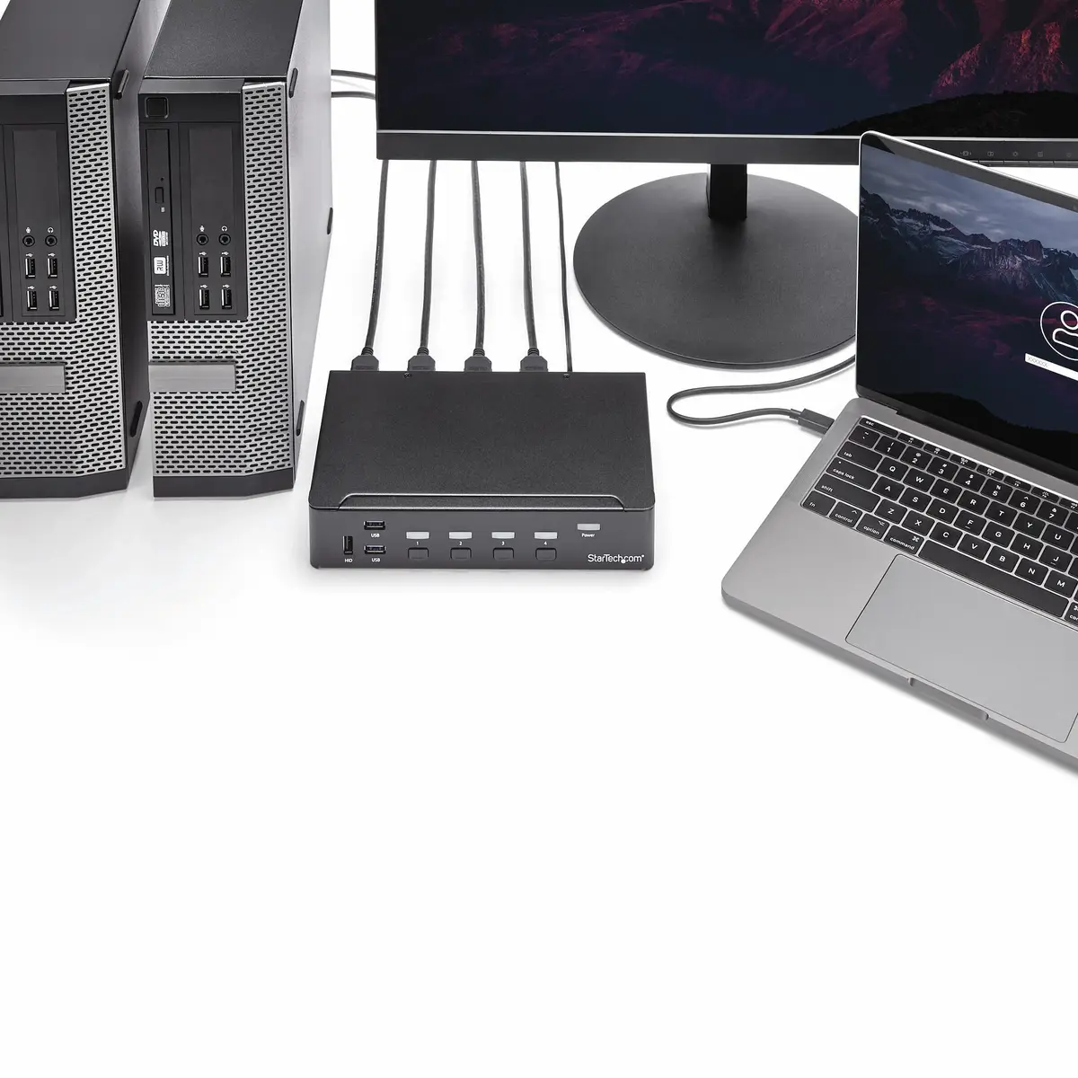 4 Port KVM Switch HDMI/USB 3.0 Hub 1080p