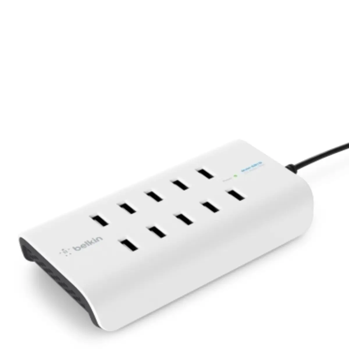 10-Port USB-Ladestation,120W, 2,4A pro Port, Weiß