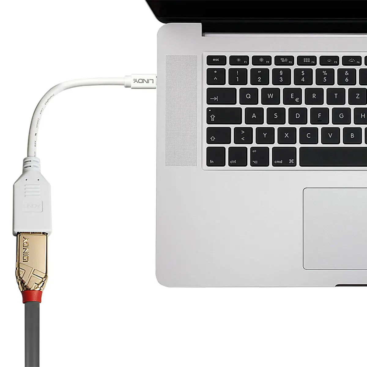 Mini-Displayport Adapterkabel Stecker/Buchse weiß