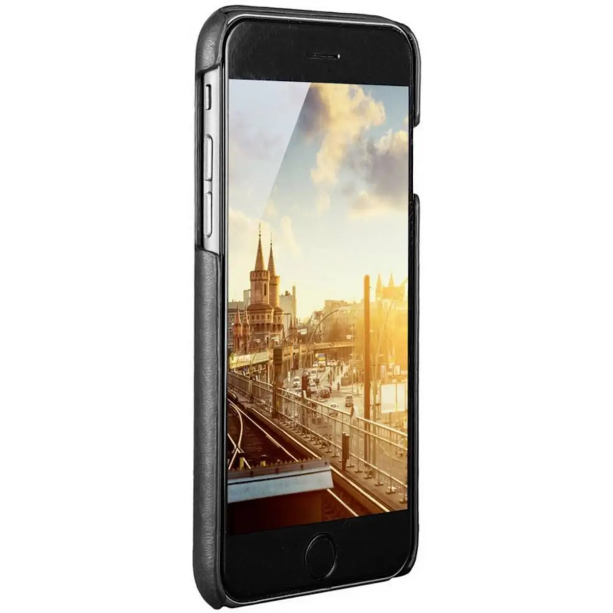 Echtleder BackCase Kreuzberg für Apple iPhone SE (2022 & 2020)/8, schwarz