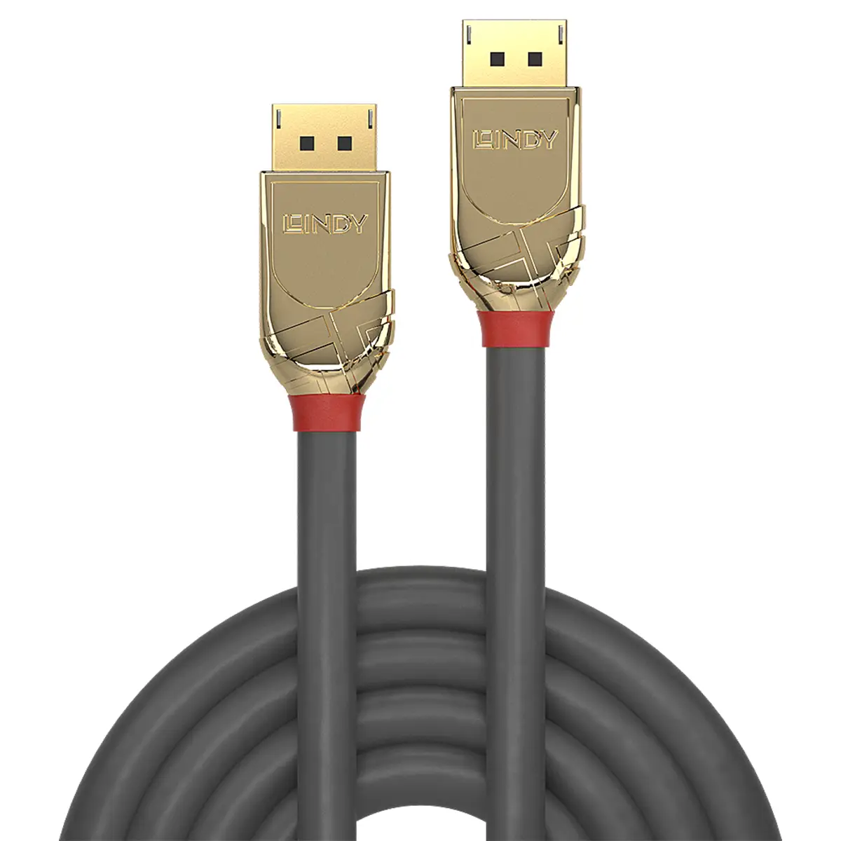Gold DisplayPort-cable plug/plug 2m grey