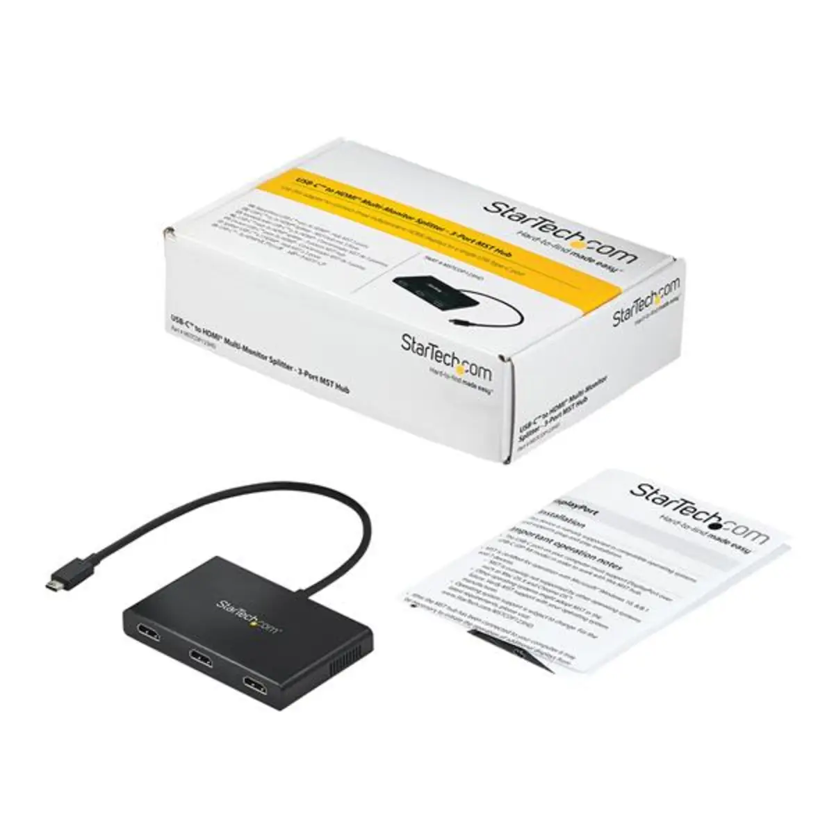 USB C auf HDMI Multimonitor Adapter 3 Port Hub