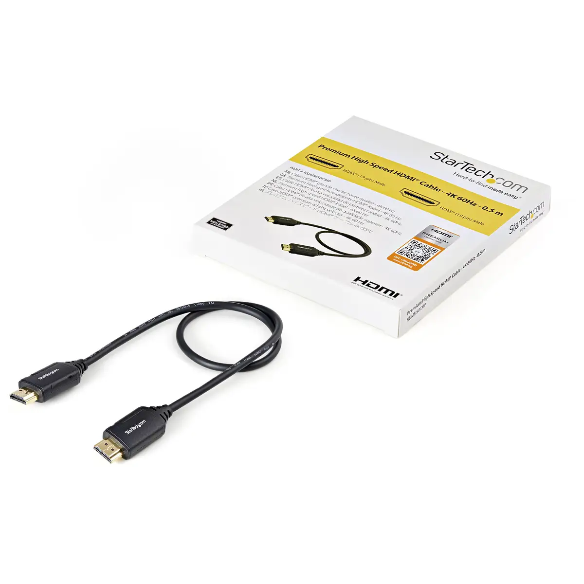HDMI Kabel mit Ethernet HDMI/HDMI Stecker/Stecker Schwarz 0,5m