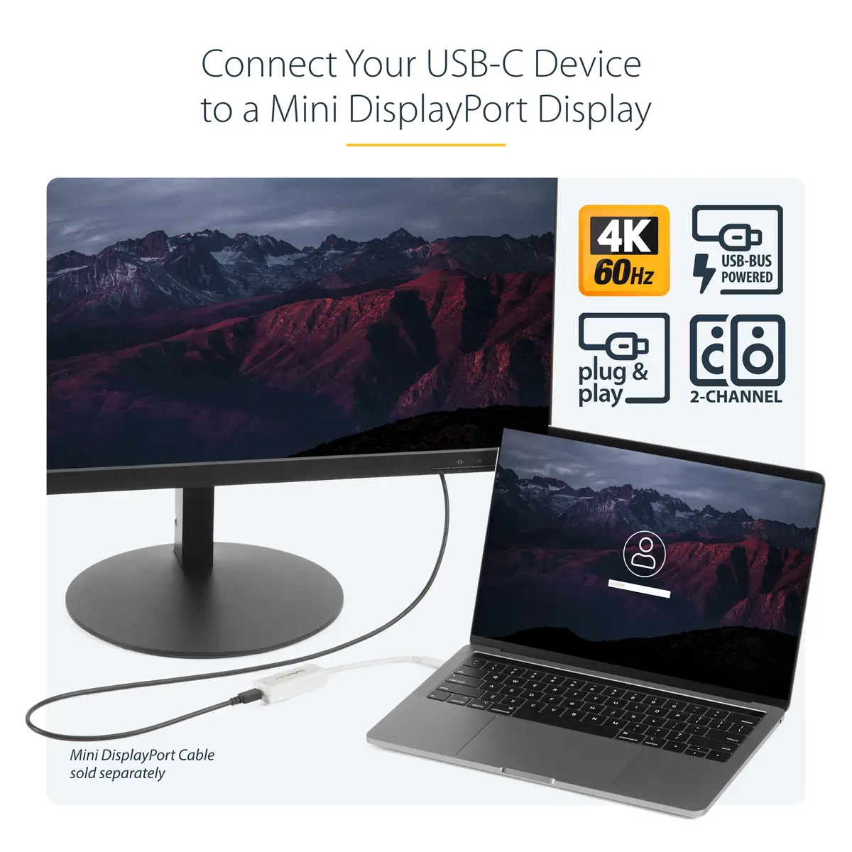 USB-C auf Mini DisplayPort Adapter 4K 60Hz