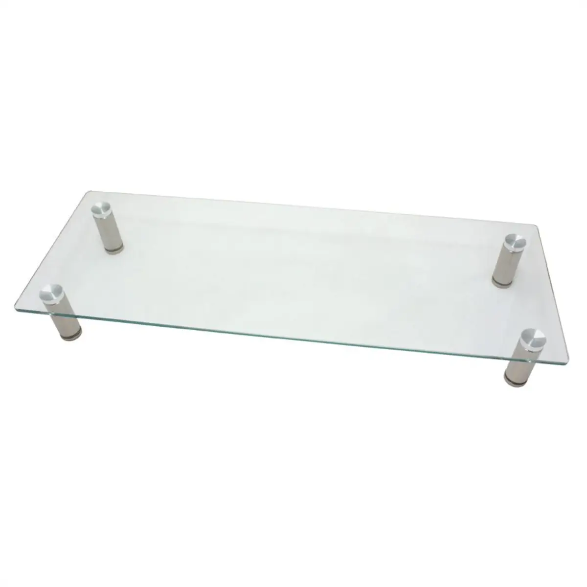 Glas-Monitor-Ständer rechteckig höhebverstellbar