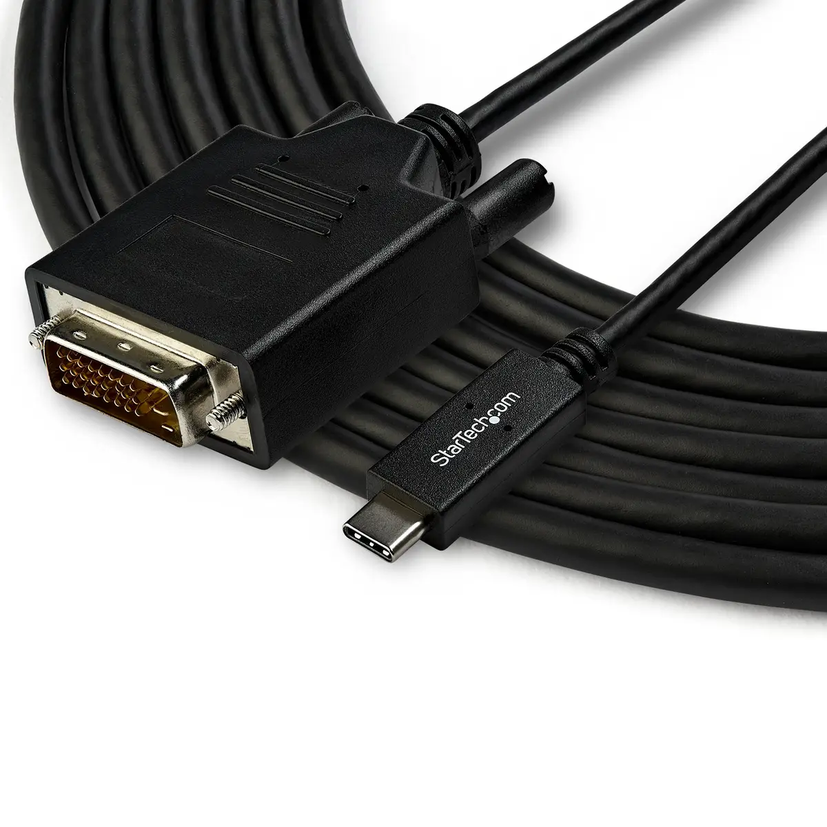 USB-C auf DVI Kabel Stecker/Stecker Schwarz 3m