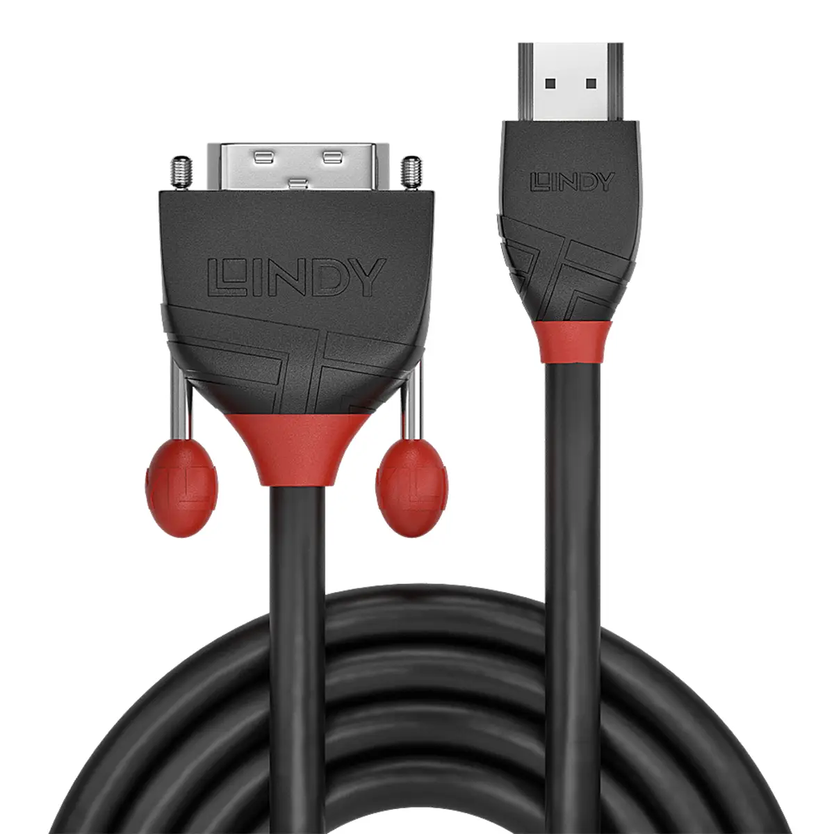 Black Line HDMI/DVI-D Anschlusskabel Stecker/Stecker Schwarz 3 m
